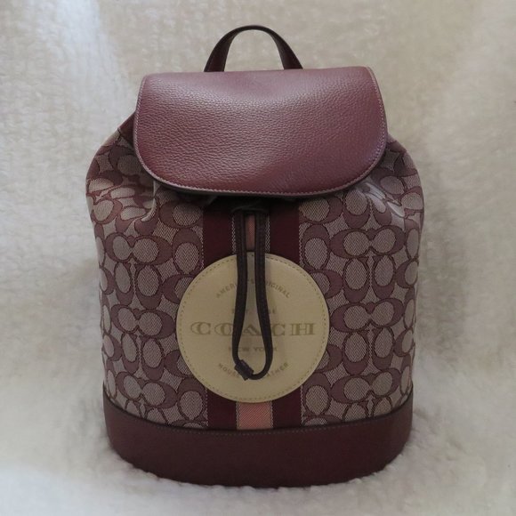 Coach Signature Dempsey Backpack (Wine) main image 5